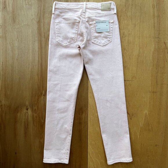 AG ADRIANO GOLDSCHMIED THE EX BOYFRIEND SLIM WOMEN’S JEANS 26 Pink Low Rise NWT - Picture 8 of 16